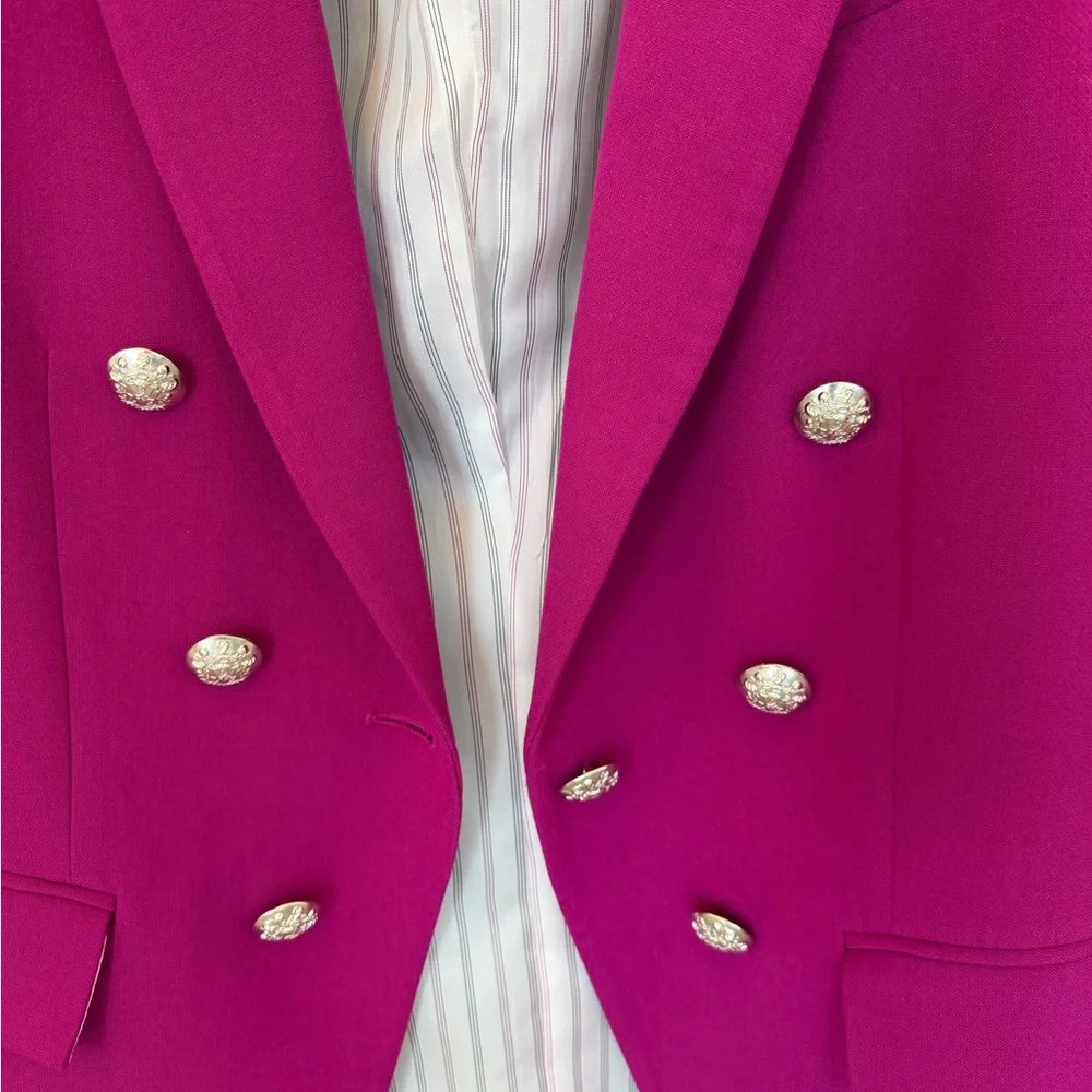 Veronica Beard miller blazer jacket in magenta - Picture 2 of 7